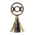 Altar Brass Bell with Three Moon Symbol for Rituals and Decor