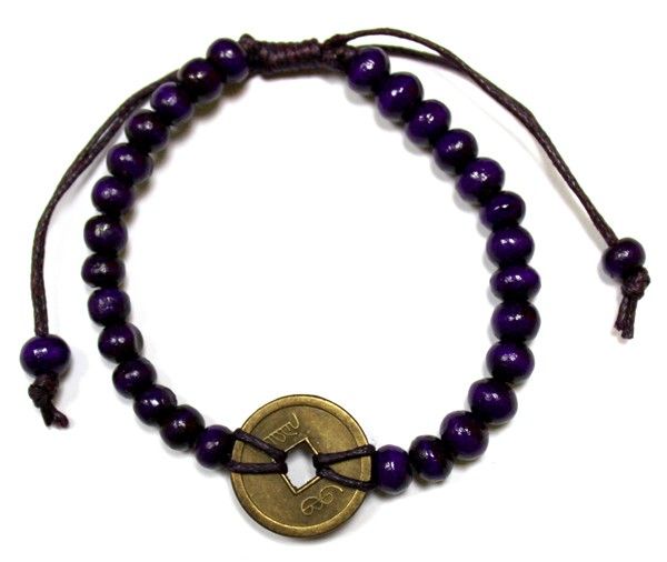 Good Luck Feng Shui Bracelets in Purple for Prosperity and Success