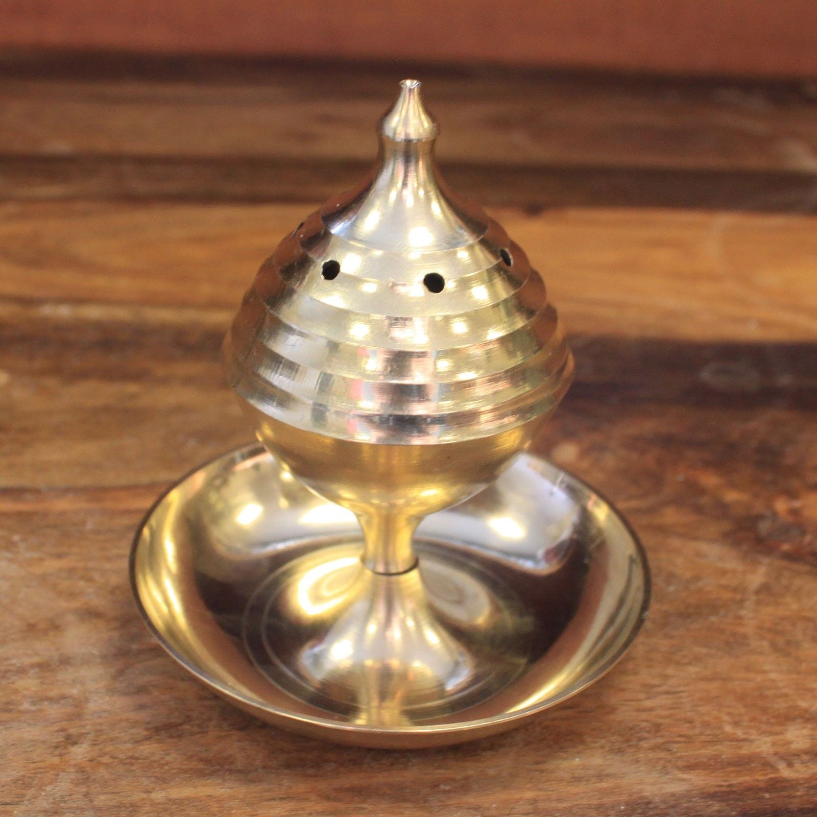 Large Brass Incense Burner for Creating a Calming Home Atmosphere