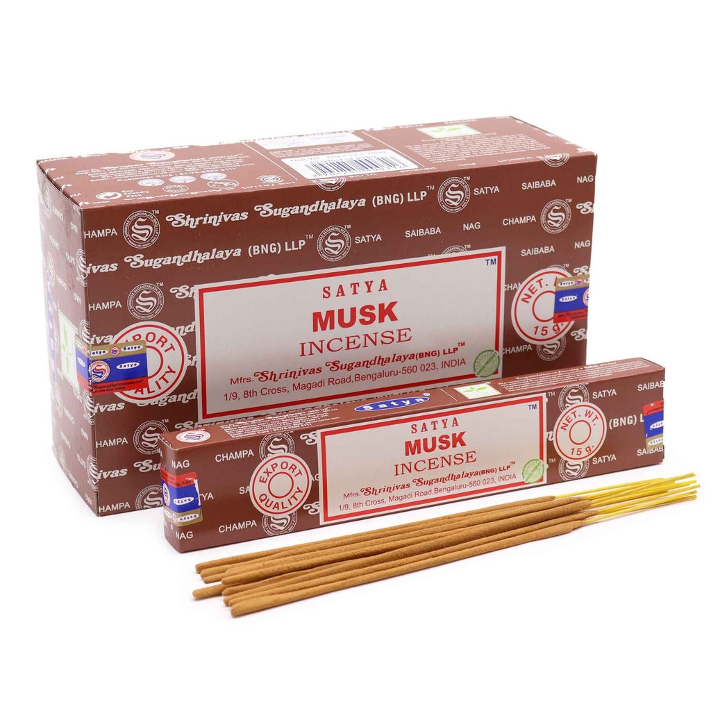 Satya Incense 15gm Sticks with Musk Fragrance for Home Use