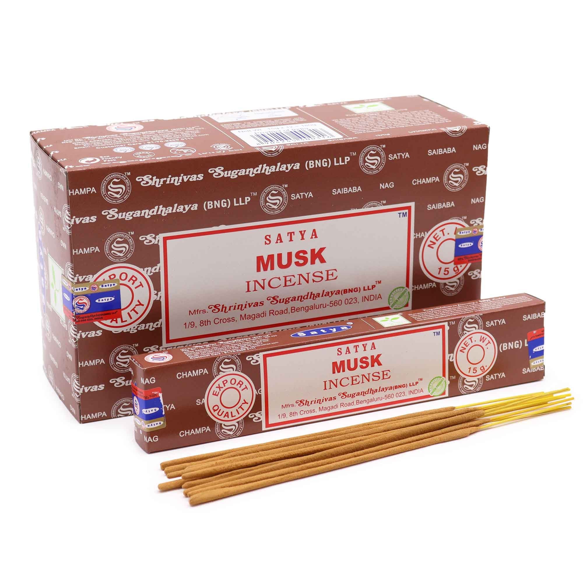 Satya Incense 15gm Sticks with Musk Fragrance for Home Use
