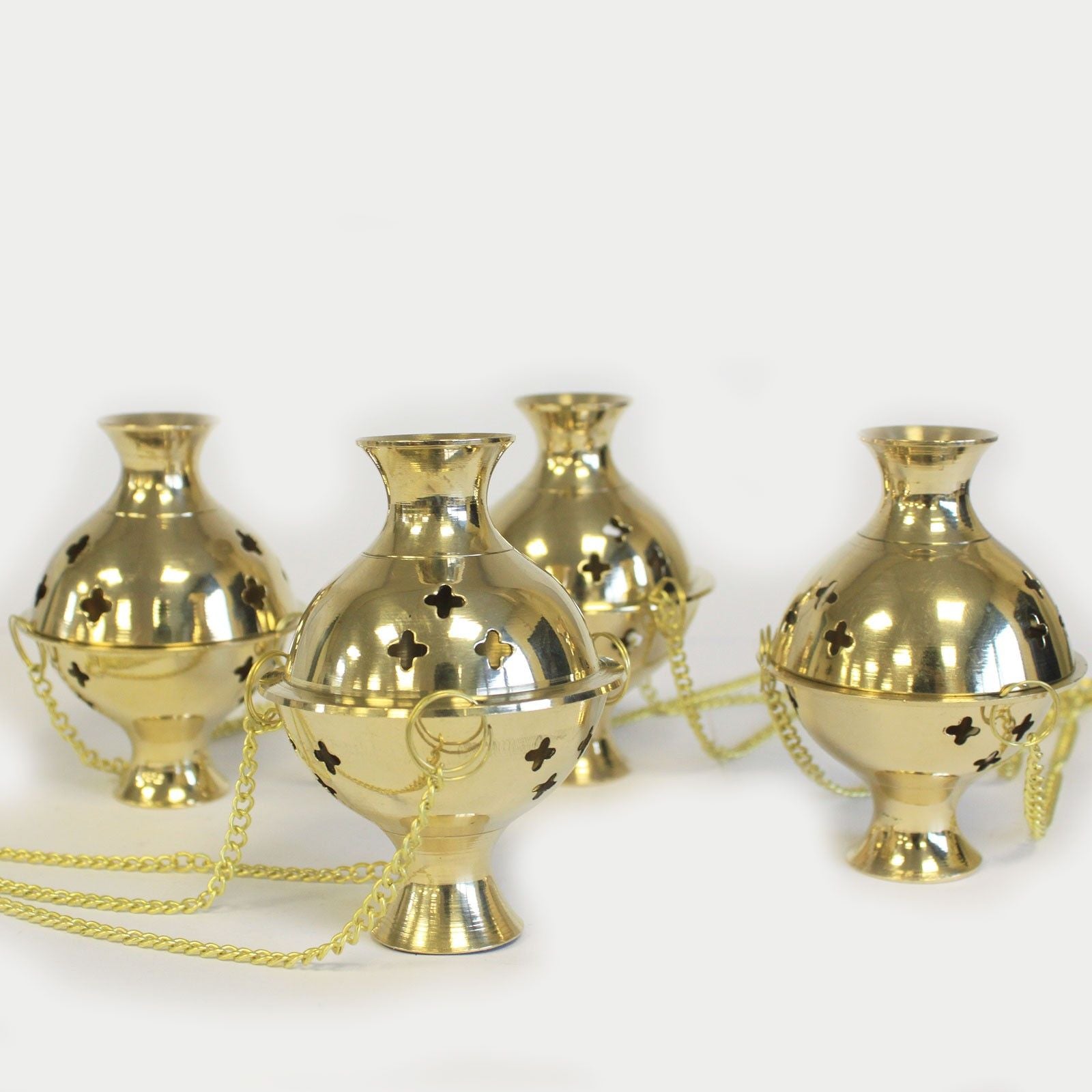 Hanging Brass Incense Burner for Elegant Home Décor and Rituals