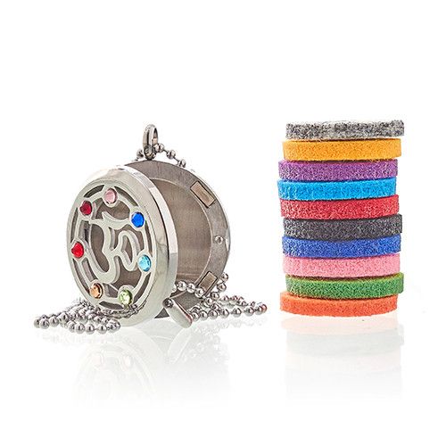 Aromatherapy Jewellery Necklace OM Chakra 30mm for Diffusion