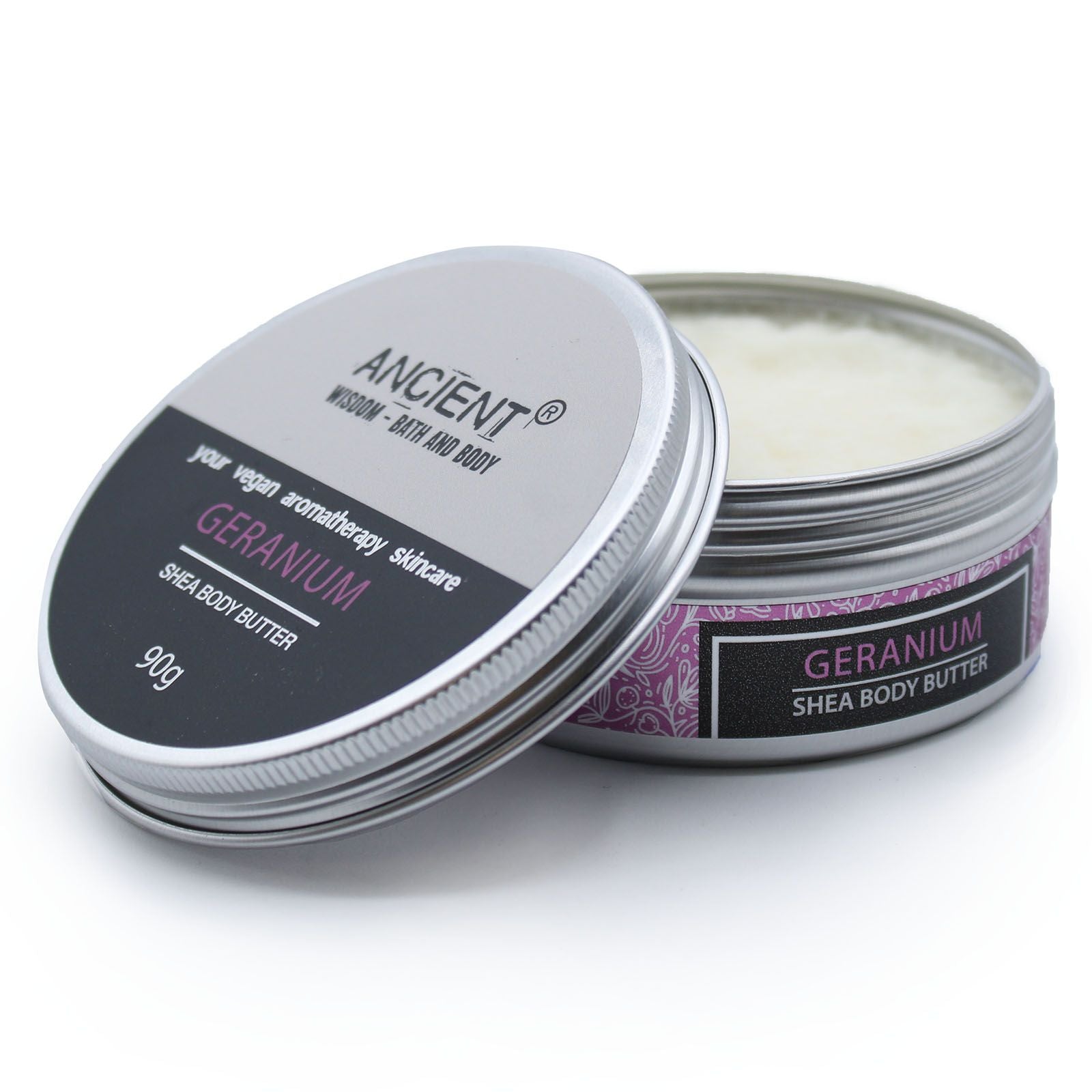 Aromatherapy Shea Body Butter 90g Infused with Geranium Scent