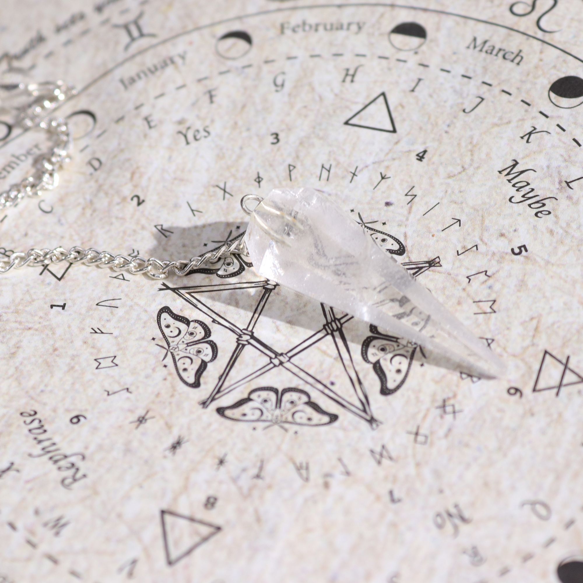 Ancient Witch Spell Incense with Rock Crystal Pendulum and Map Set