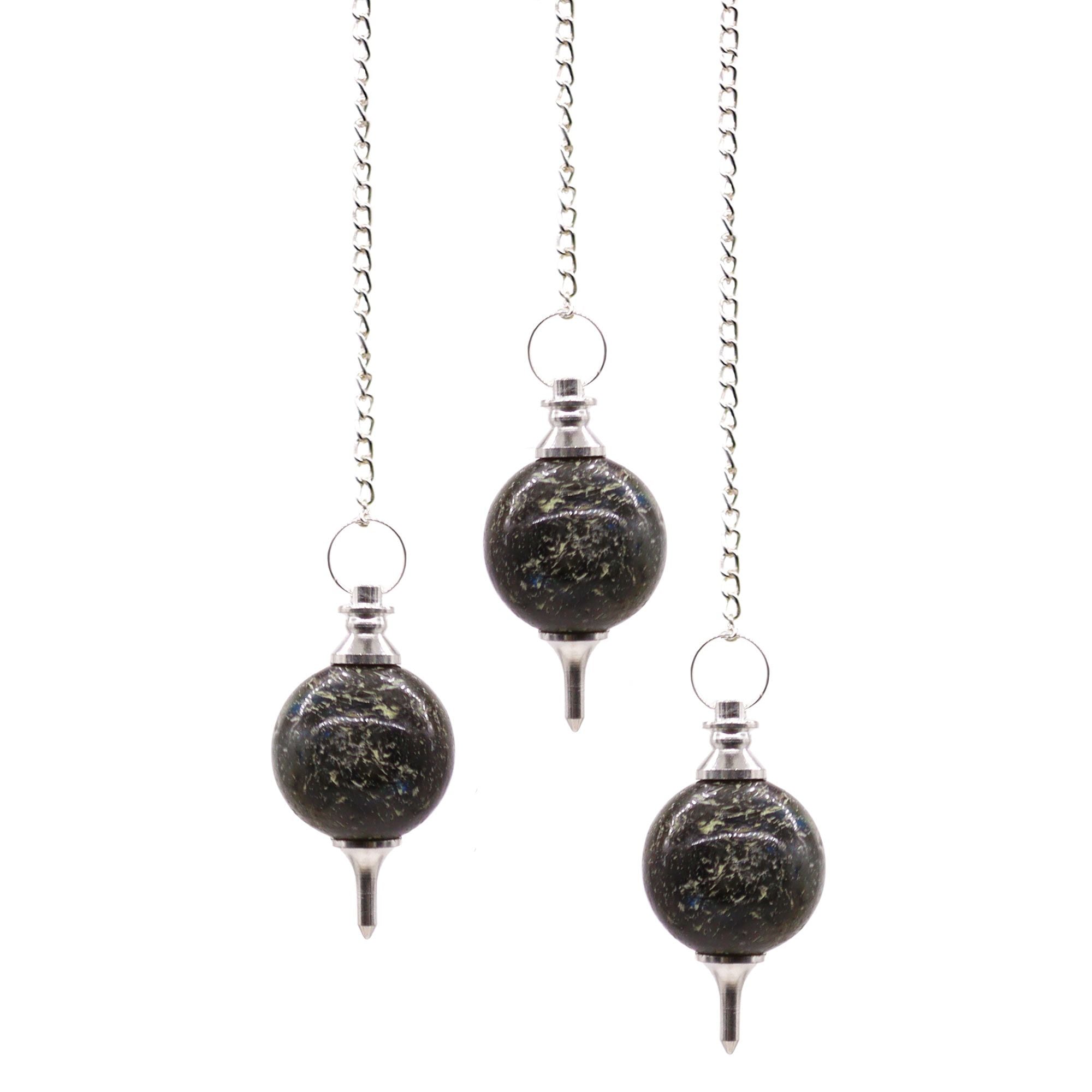 Labradorite Sphere Pendulums for Dowsing and Divination Use Today