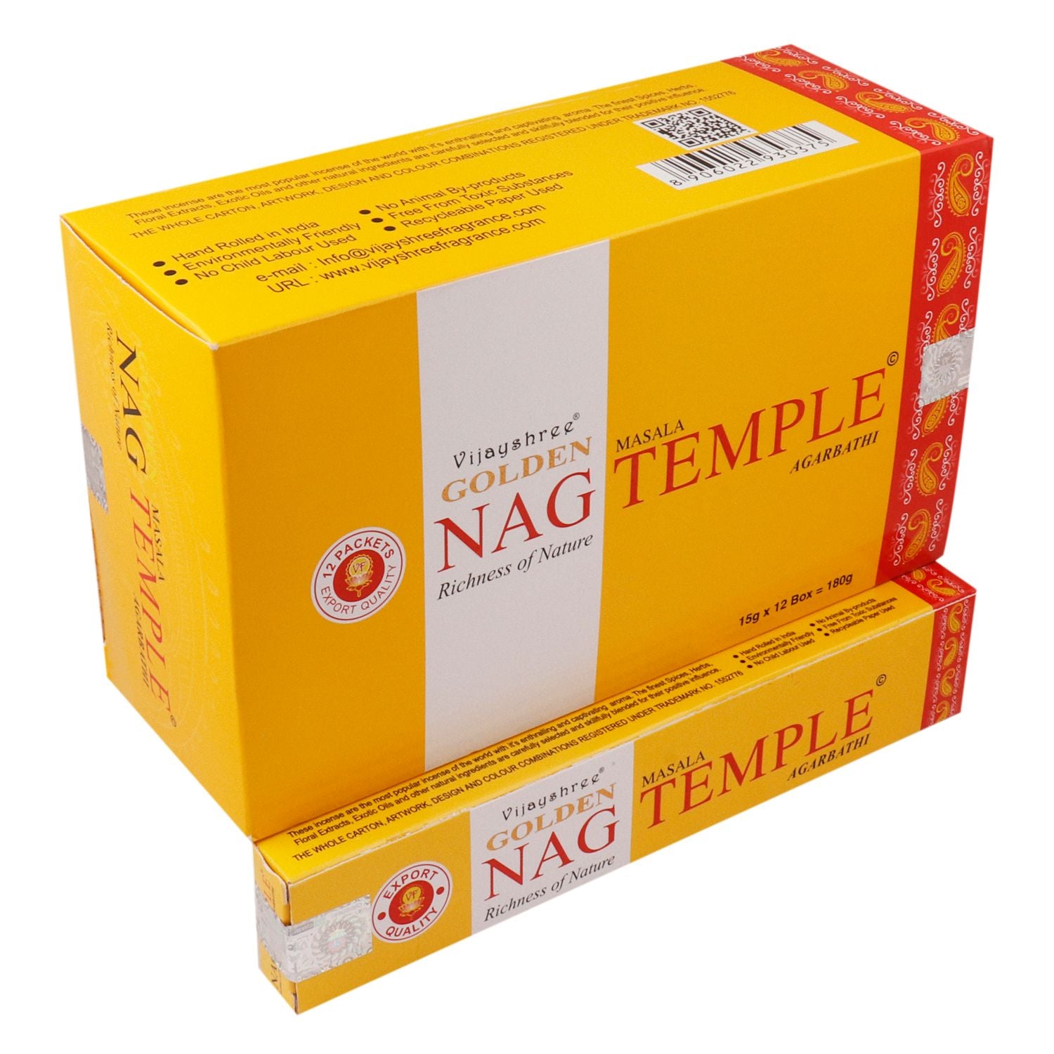 15g Golden Nag Temple Incense for Aromatic Ambience