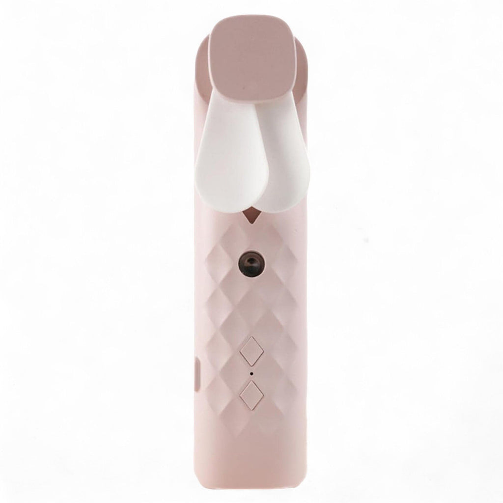 Pink Nano Mist Face Fan and Spray USB Rechargeable Hydration Device