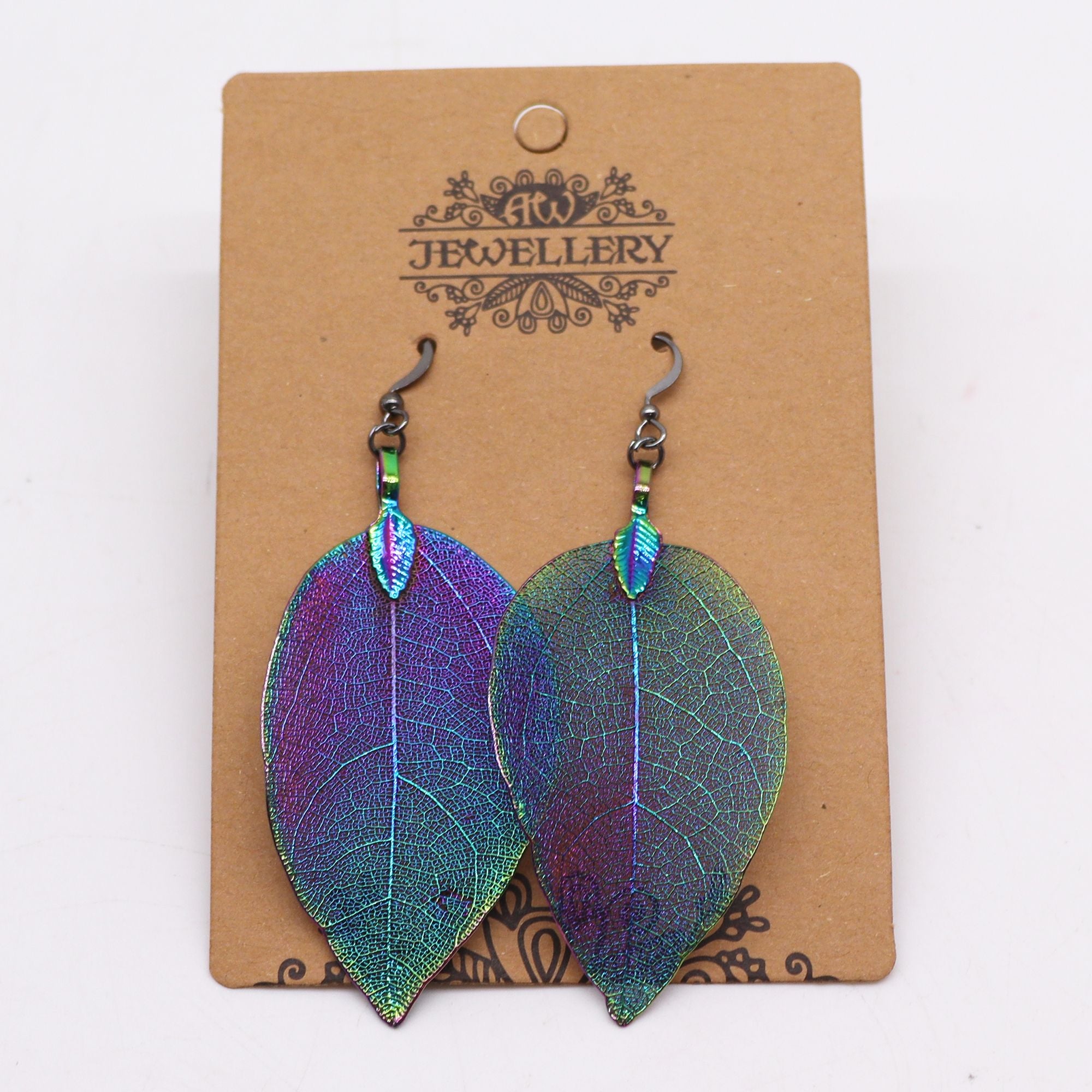 Bravery Leaf Earrings in Multicoloured Nature Inspired Design
