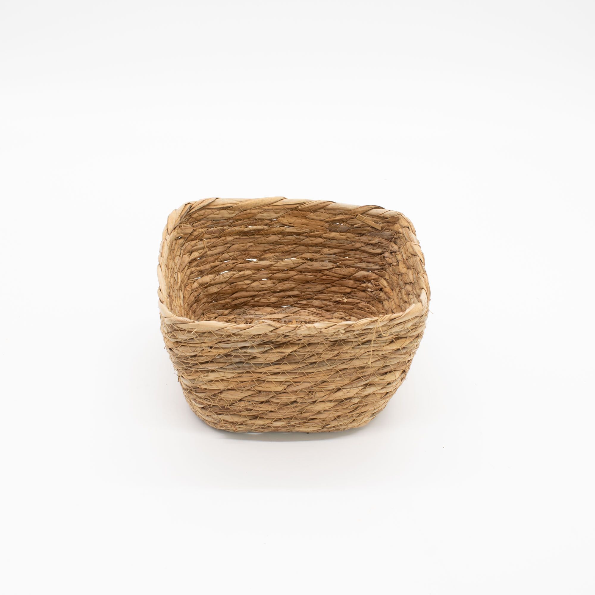 Natural Seagrass Square Baskets Set of 3 for Home Organisation