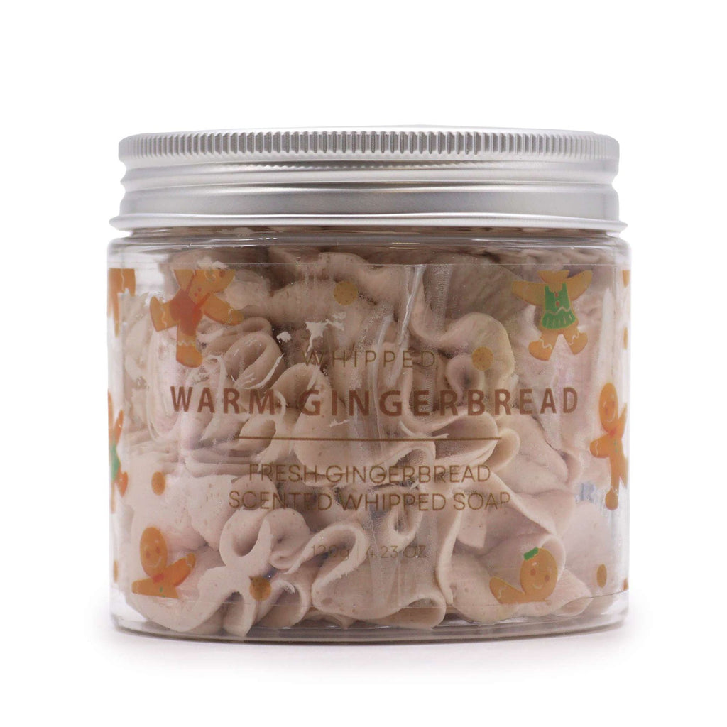 Warm Gingerbread Whipped Soap 120g for Festive Cleansing Delight
