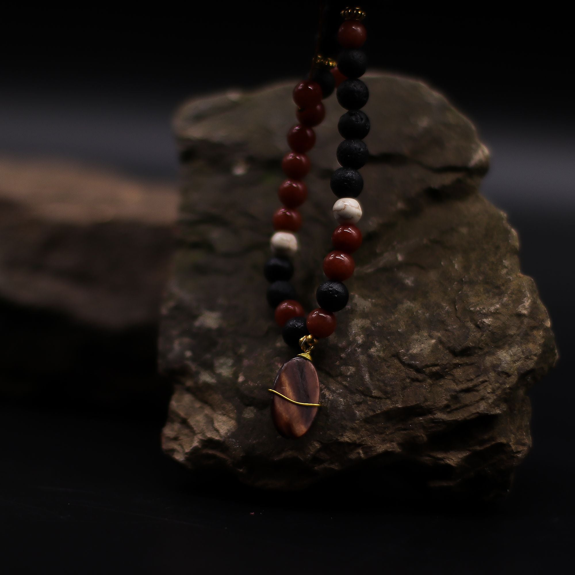 Essence of the Volcano Necklace with Authentic Lava Stones Gift