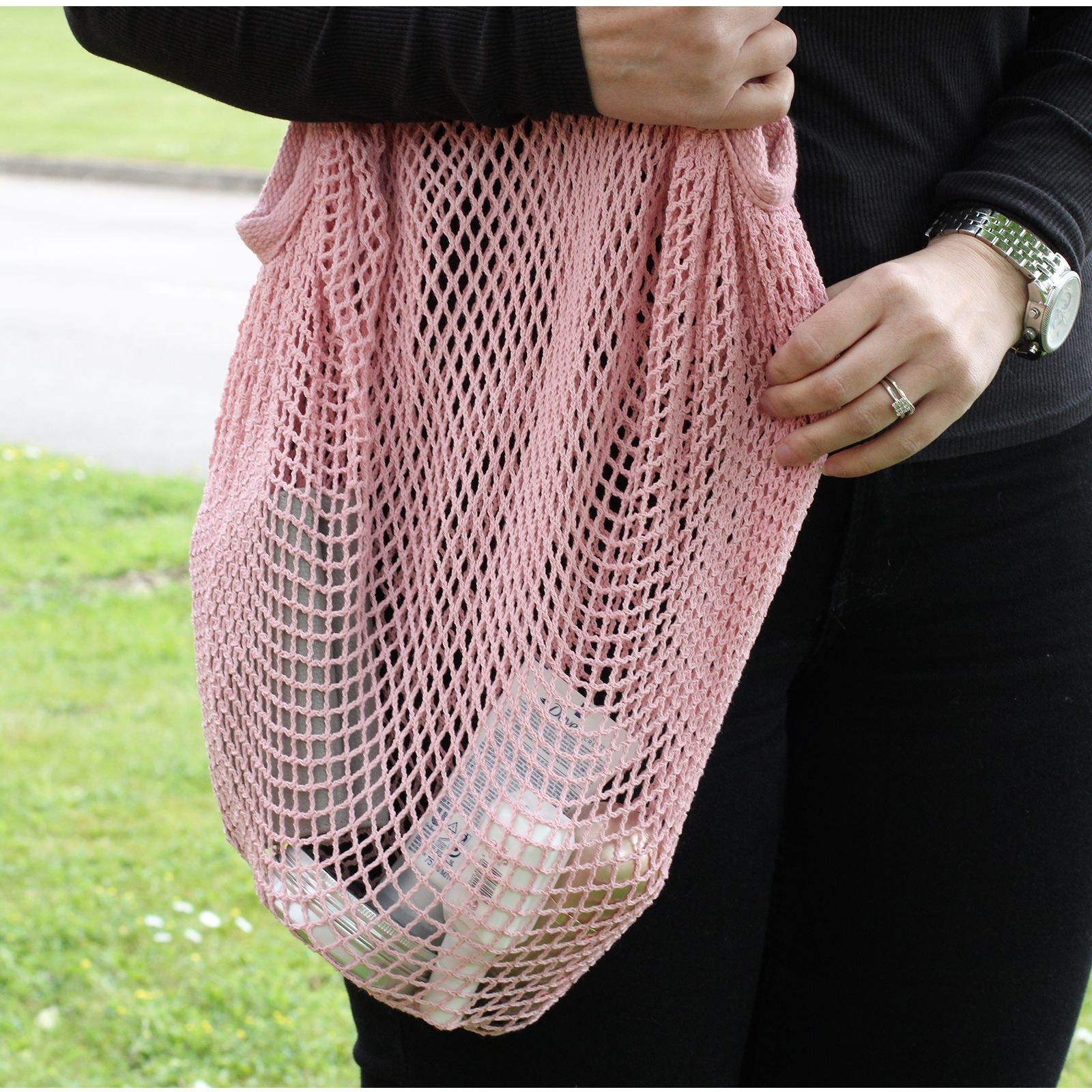 Pure Cotton Mesh Bag Natural for Eco Friendly Shopping Needs