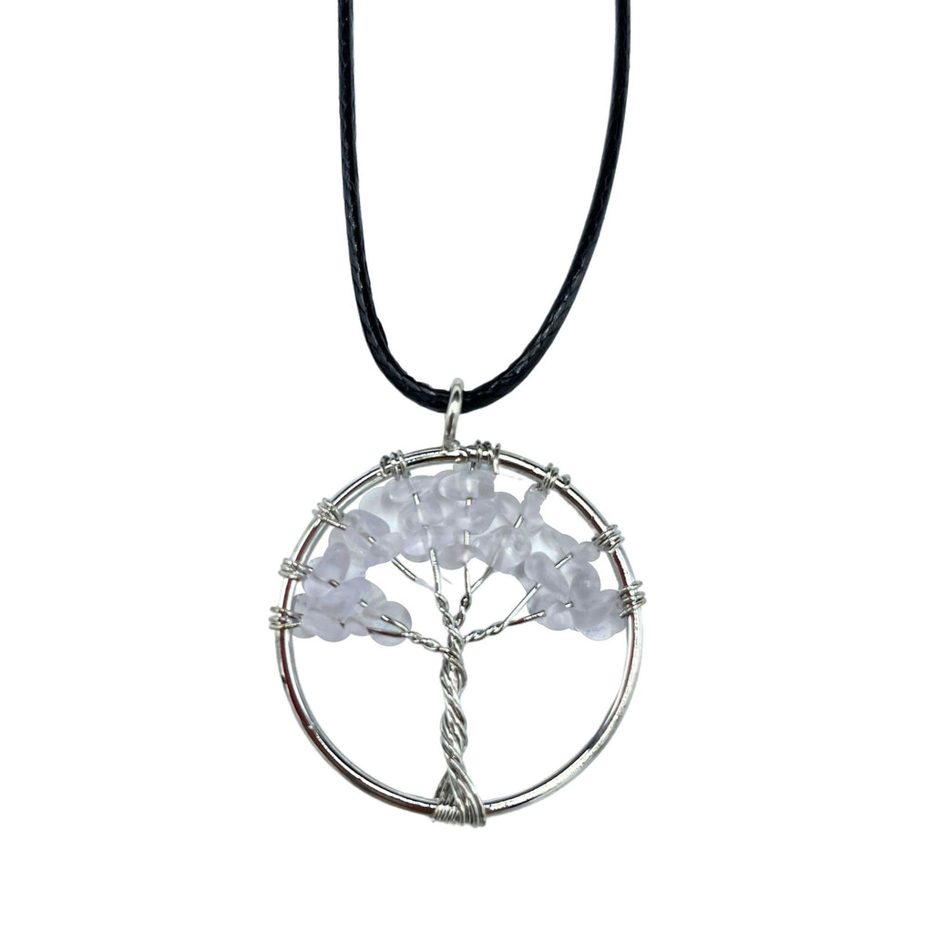 Tree of Life Pendant in Rock Crystal for Elegant Accessories