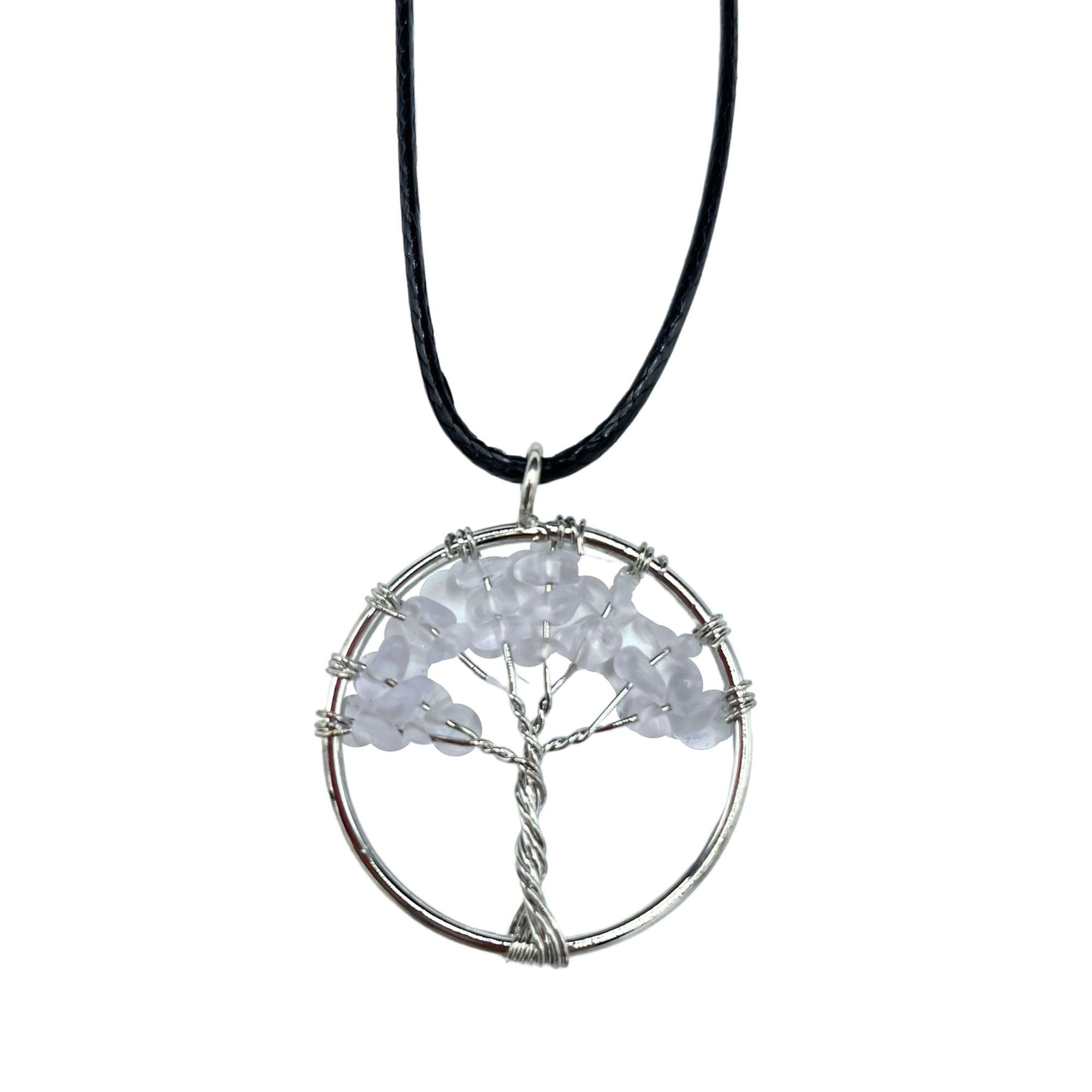 Tree of Life Pendant in Rock Crystal for Elegant Accessories