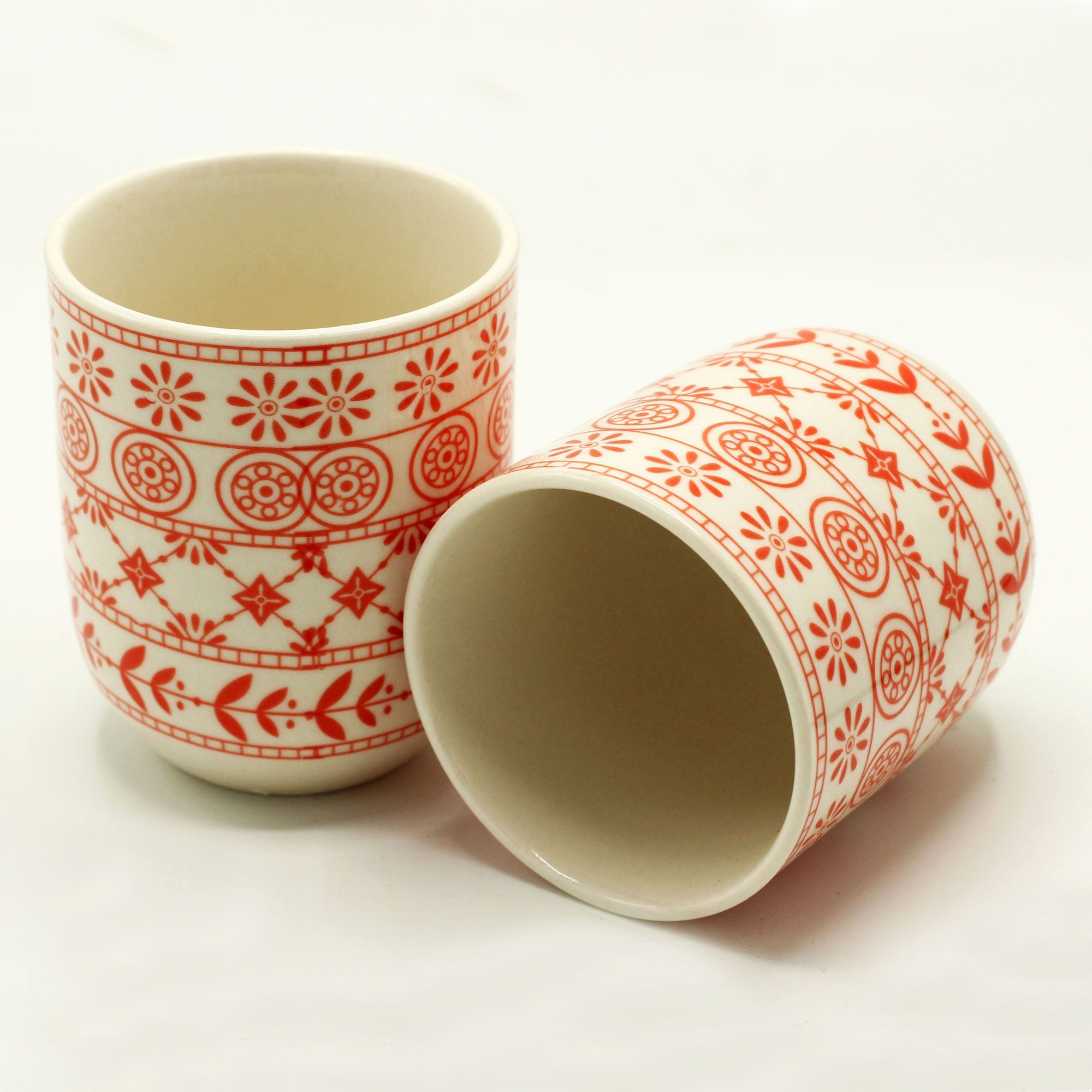 Herbal Tea Cups Amber Set for Enjoying Your Favourite Brews