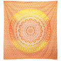 Umrao Mandala Orange Wall Hanging and Beach Spread for Decor