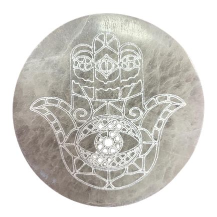 Medium Hamsa Charging Plate 10cm for Crystal Charging Decor