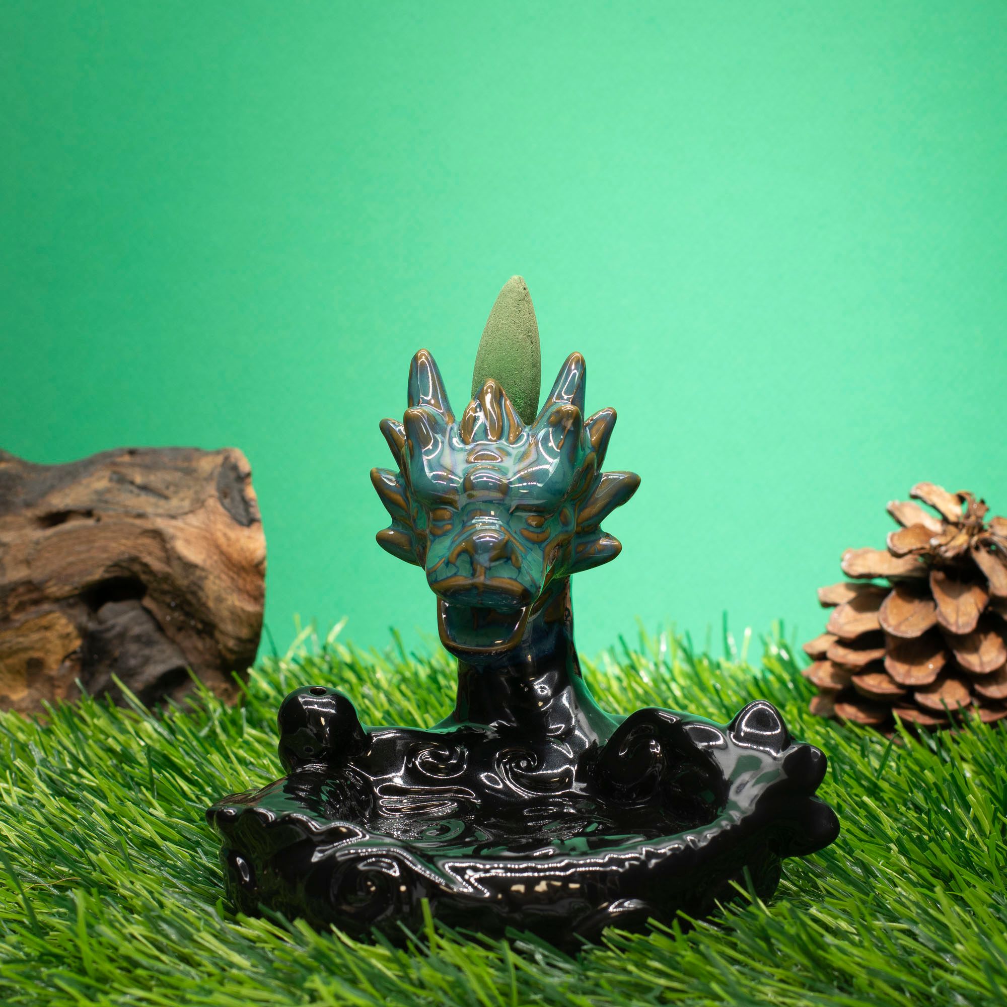 Large Dragon Pool Backflow Incense Burner for Stunning Atmosphere