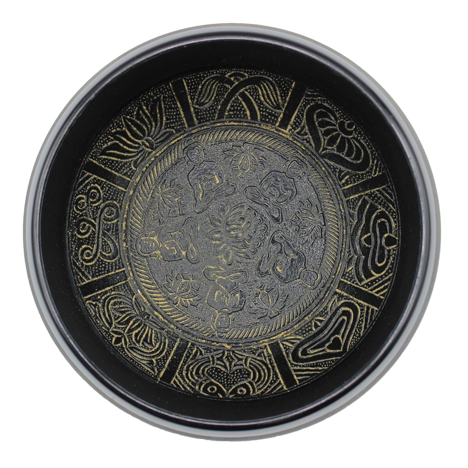 Extra Loud Singing Bowl with Five Buddha Design for Sound Baths