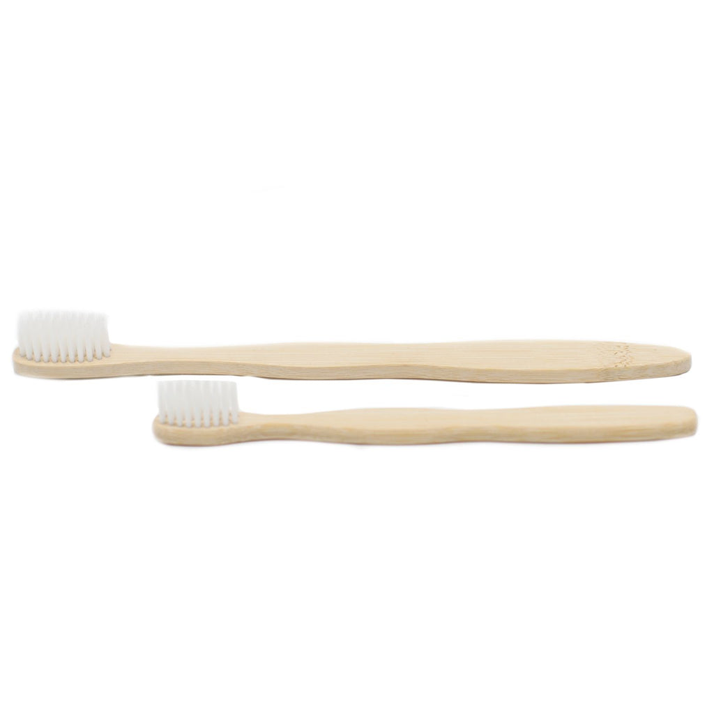 Bamboo Toothbrush Family Pack of 4 with Medium Soft Bristles