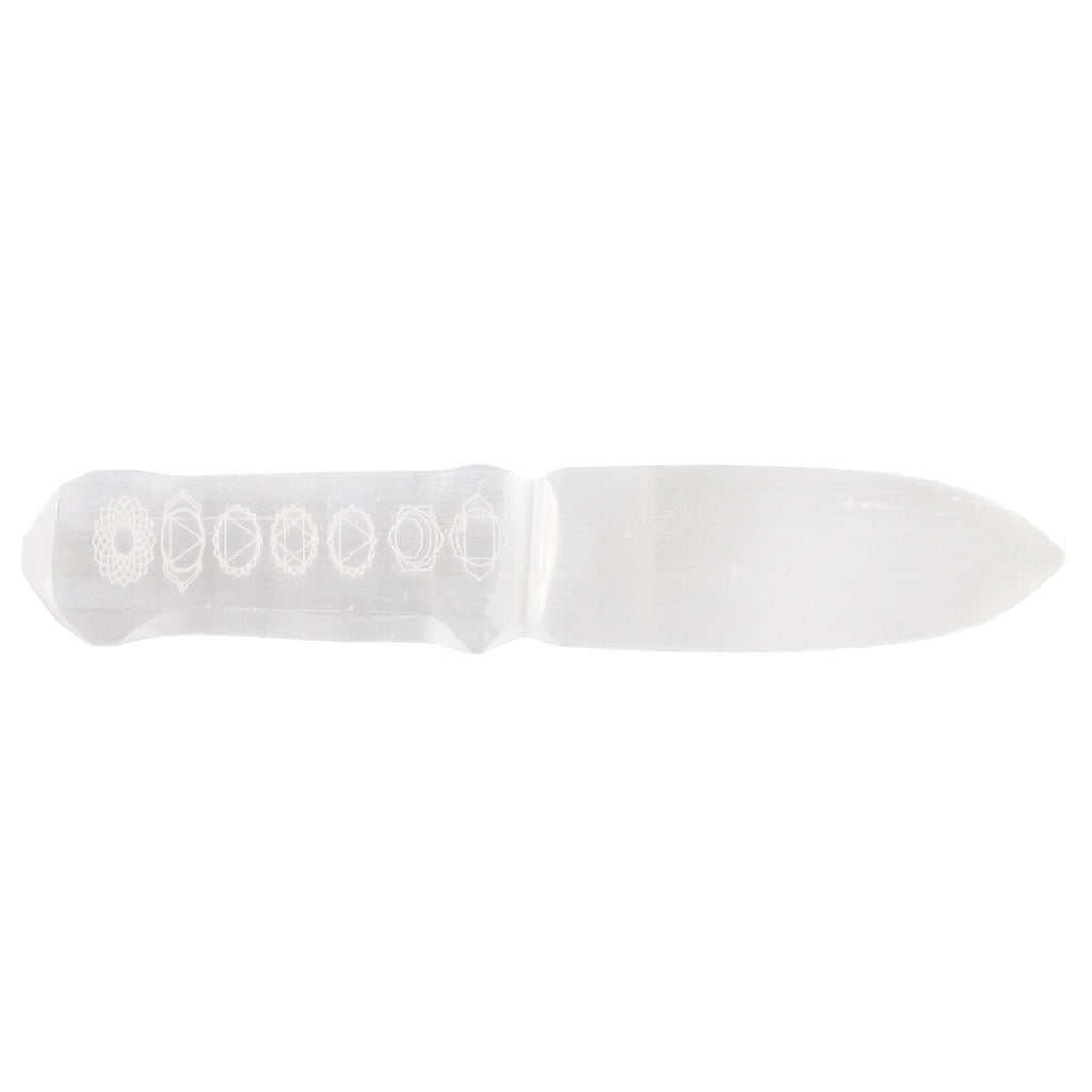 Selenite Ritual Knife for Chakra Cleansing and Energy Work Tool