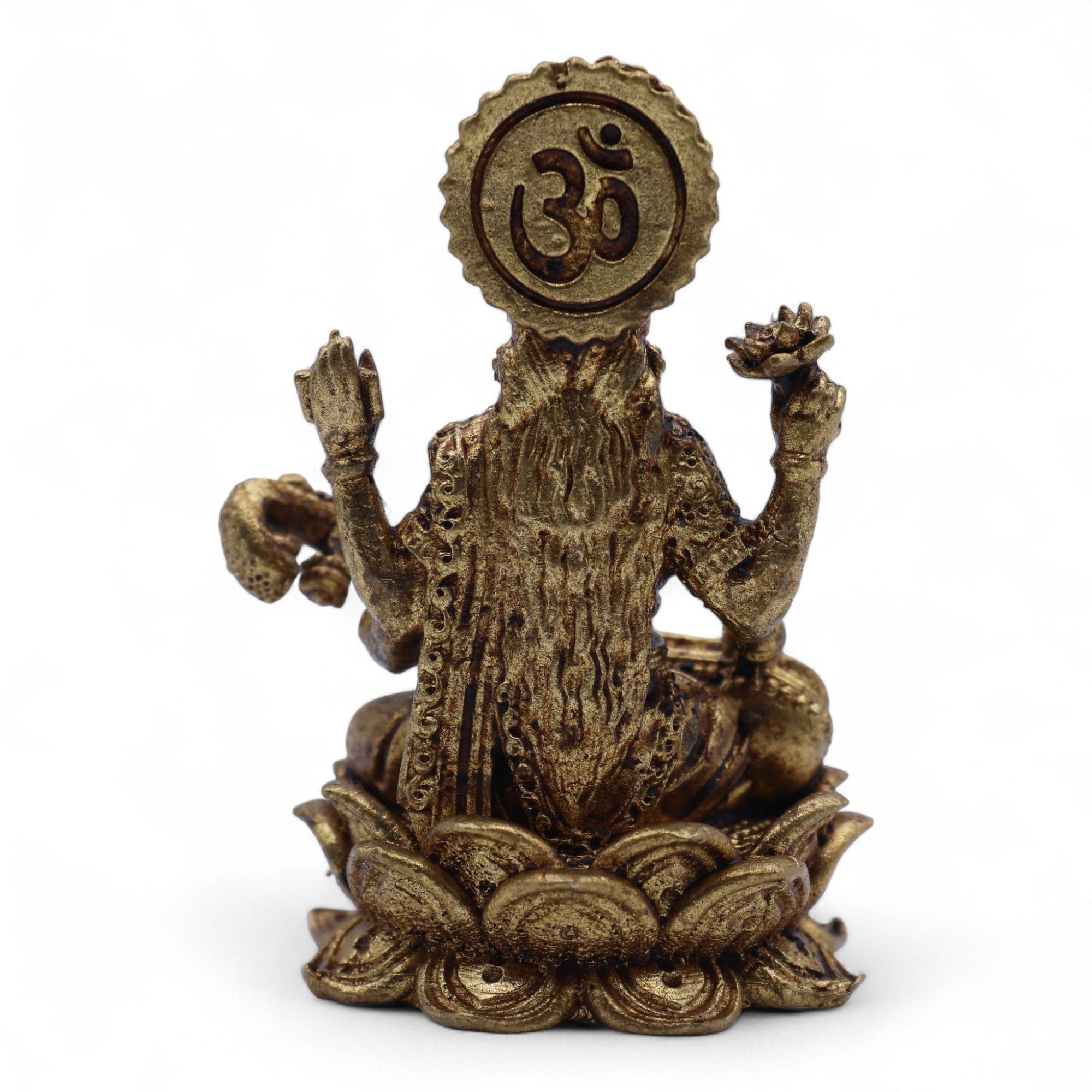 Brass Miniature God Saraswati Wisdom and Creativity Figurine