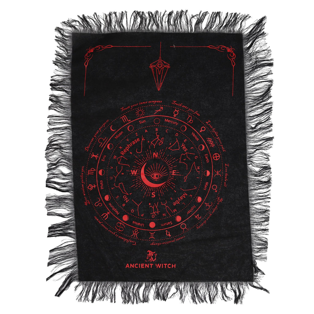 Ancient Witch Pendulum Divination Cloth with All Seeing Eye Design