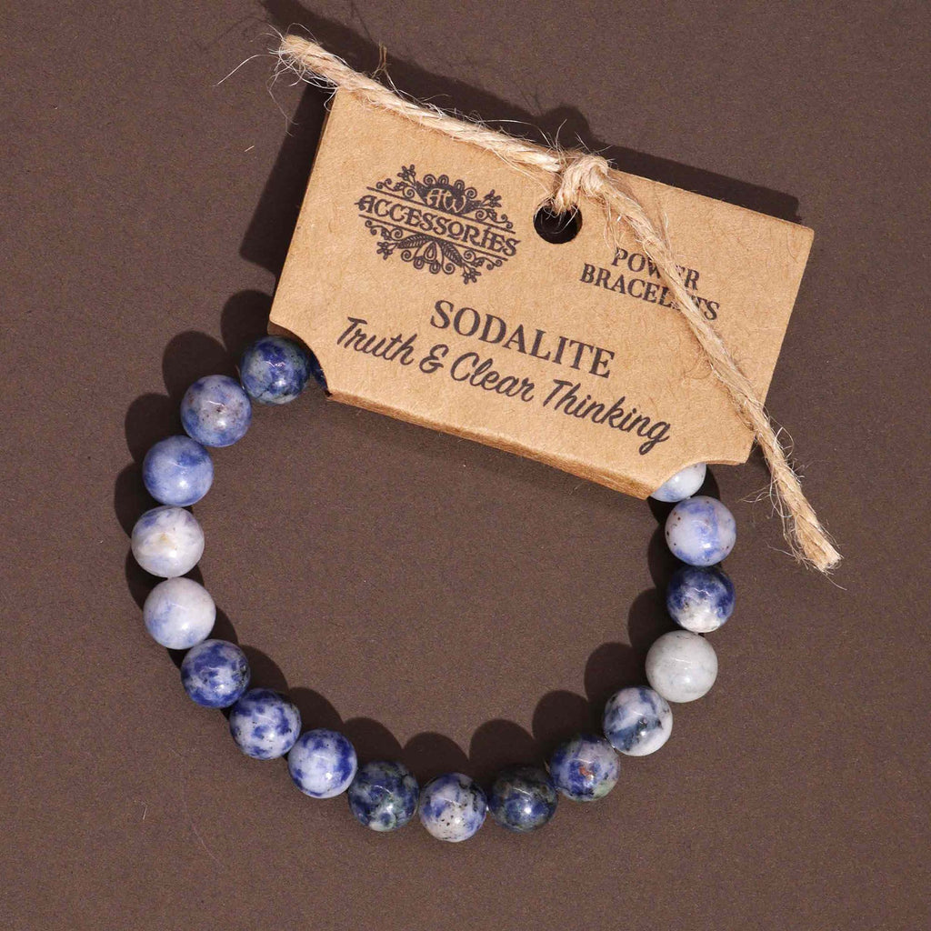 Sodalite Power Bracelet for Enhanced Communication and Study Style
