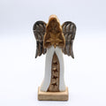 Large Mango Wood Star Angel with Metal Wings and Enamel Detail