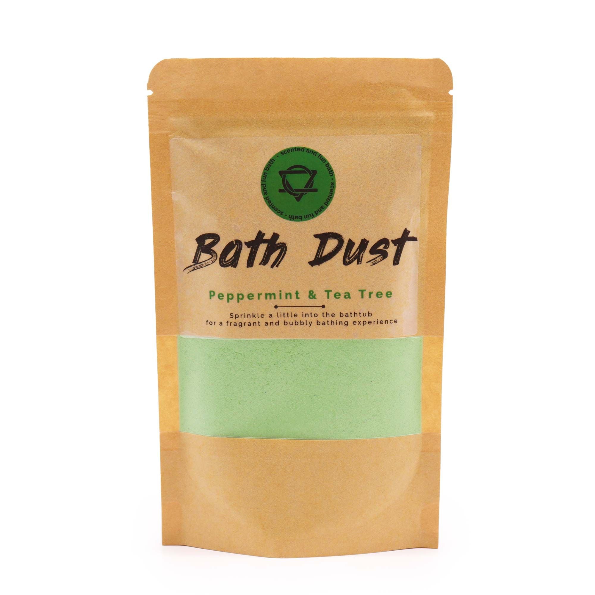 Peppermint and Tea Tree Bath Dust for Relaxing Soaks 190g Pack