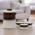 Travel Ceramic Teapot Set with Three Cups for Tea Lovers
