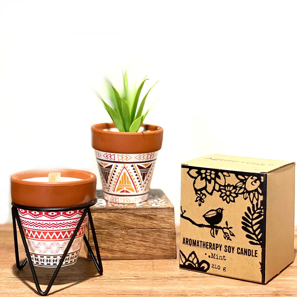 Agnes + Cat Sage Herb Garden Candle for a Calming Atmosphere