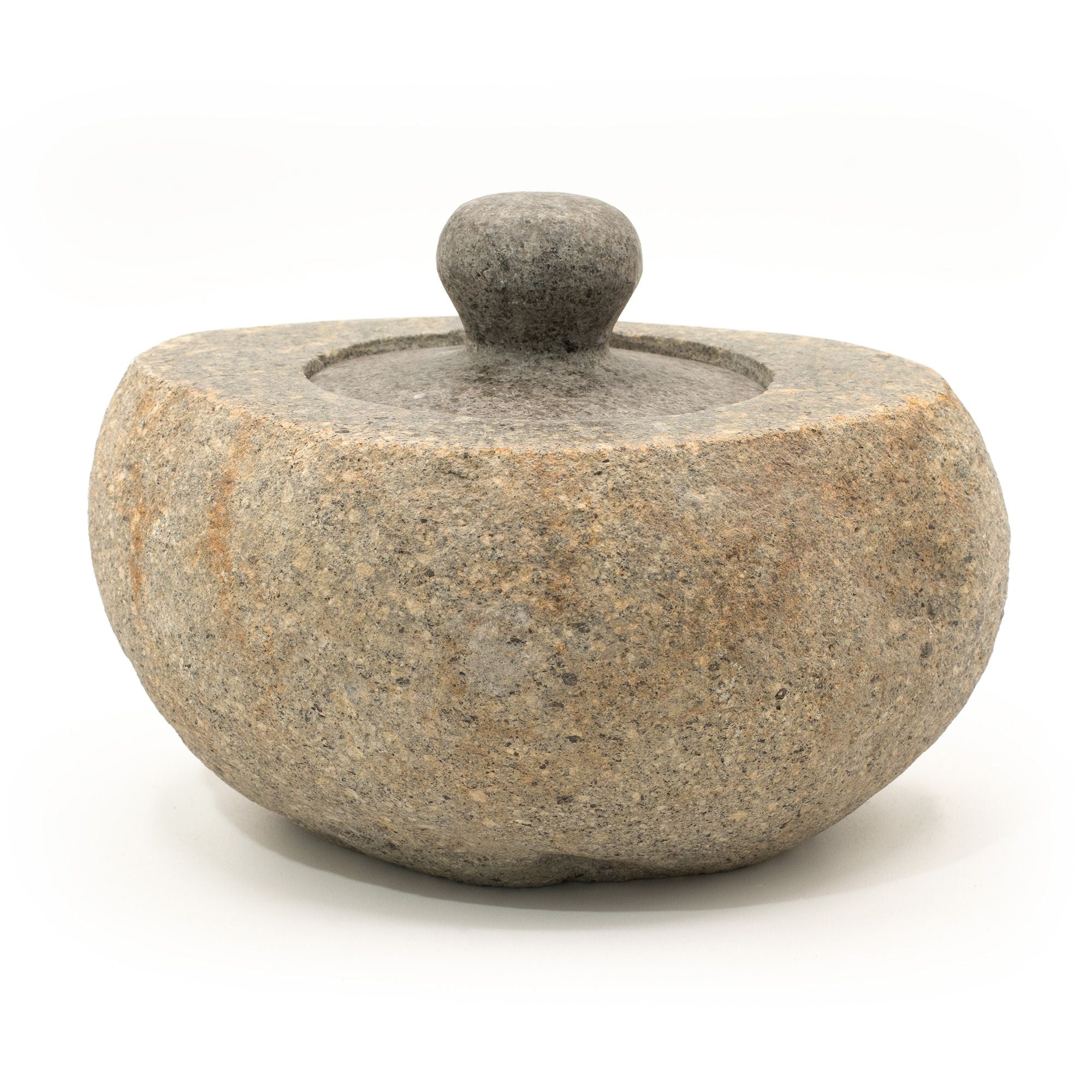 Large Natural Riverstone Grounding Pot for Home Decor Display