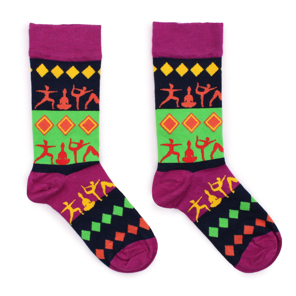 Hop Hare Bamboo Socks S/M Stylish Yoga Poses for Ultimate Comfort