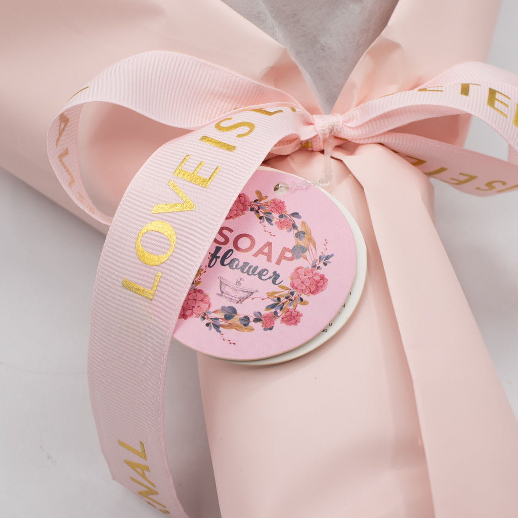 Large Pink Roses Bouquet Love is Eternal Gift Card for Any Occasion