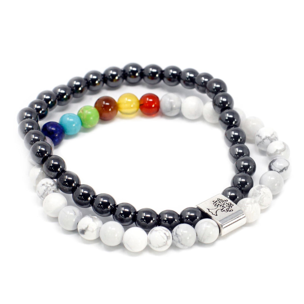 Magnetic Gemstone Bracelet with White Howlite for Any Occasion