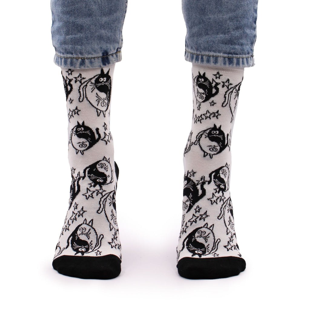Hop Hare Bamboo Socks S/M Ying Yang Design for Ultimate Comfort