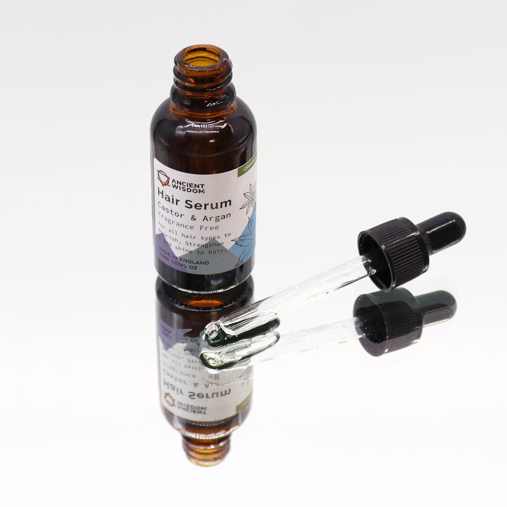 Organic Hair Serum 30ml Unfragranced Nourishing Formula for Hair
