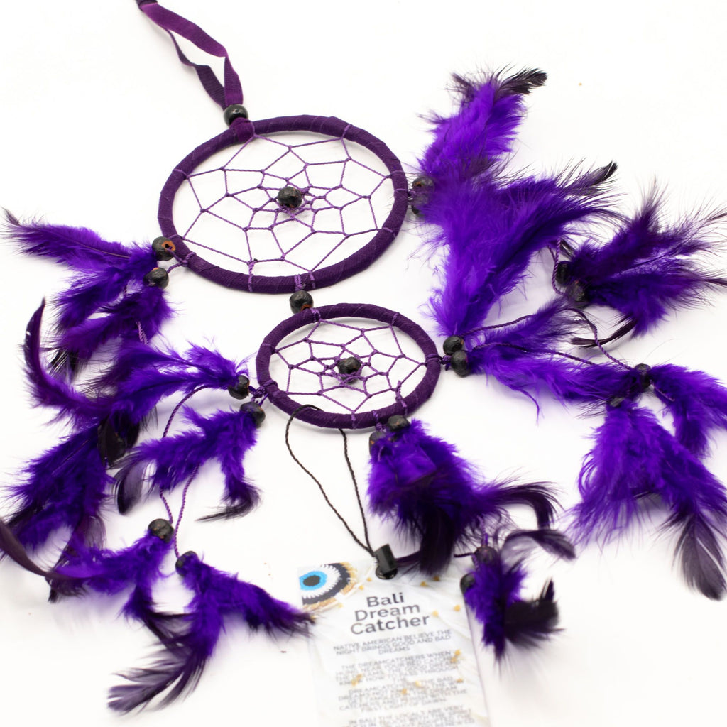 Bali Dreamcatchers Medium Round Turquoise Pink Purple Design
