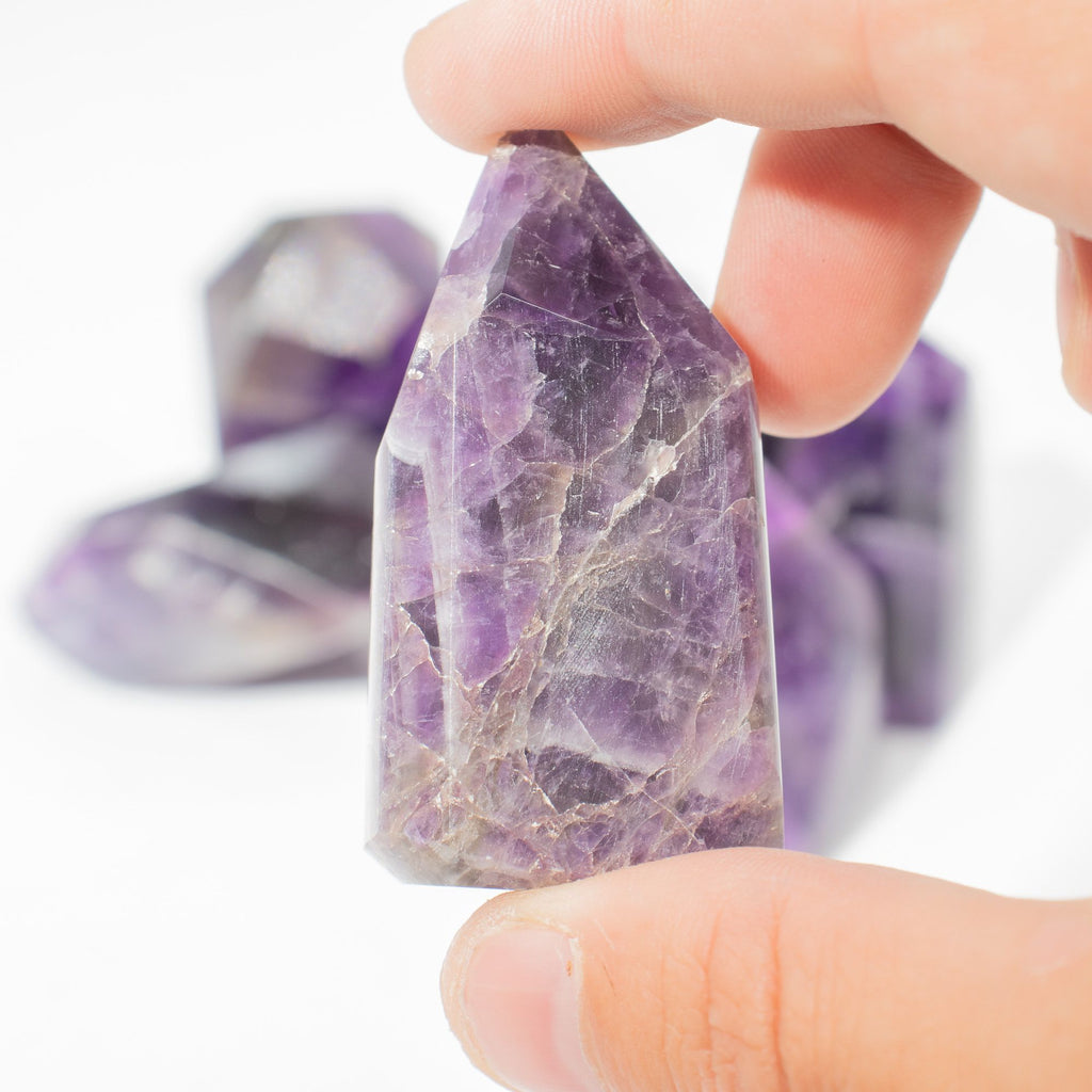 African Amethyst Gemstone Points 6cm Decorative Crystals Set