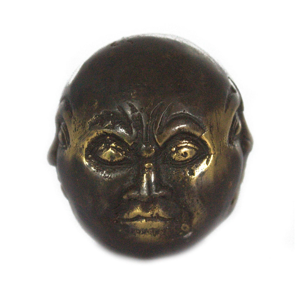 Fengshui Four Face Buddha 4.5cm Brass Object for Home Serenity and Joy