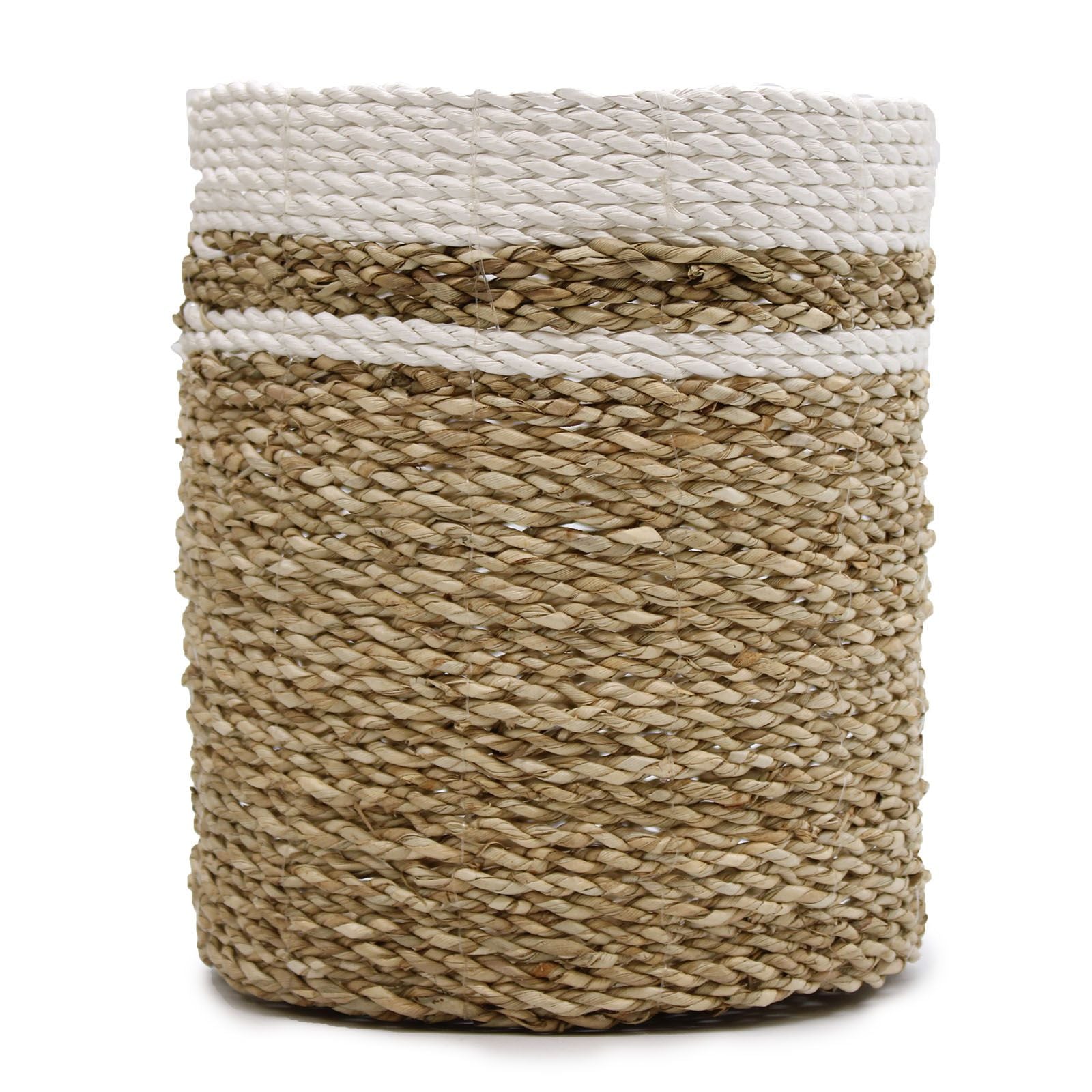 Seagrass Set of 2 Vases and 2 Bins for Stylish Storage Solutions