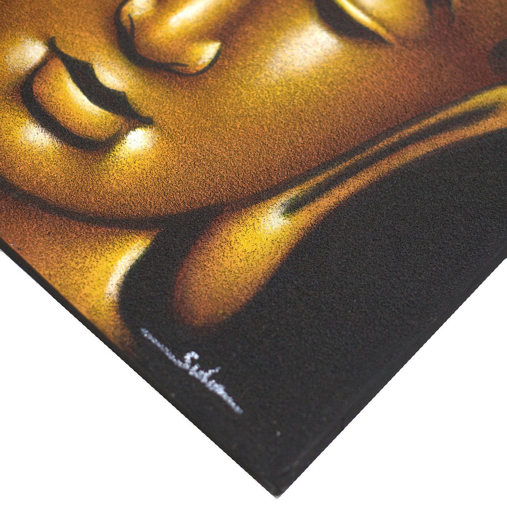 Buddha Painting with Gold Sand Finish for Elegant Home Décor