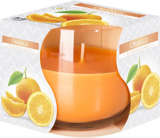 Scented Glass Jar Candle Orange for a Refreshing Aroma Experience