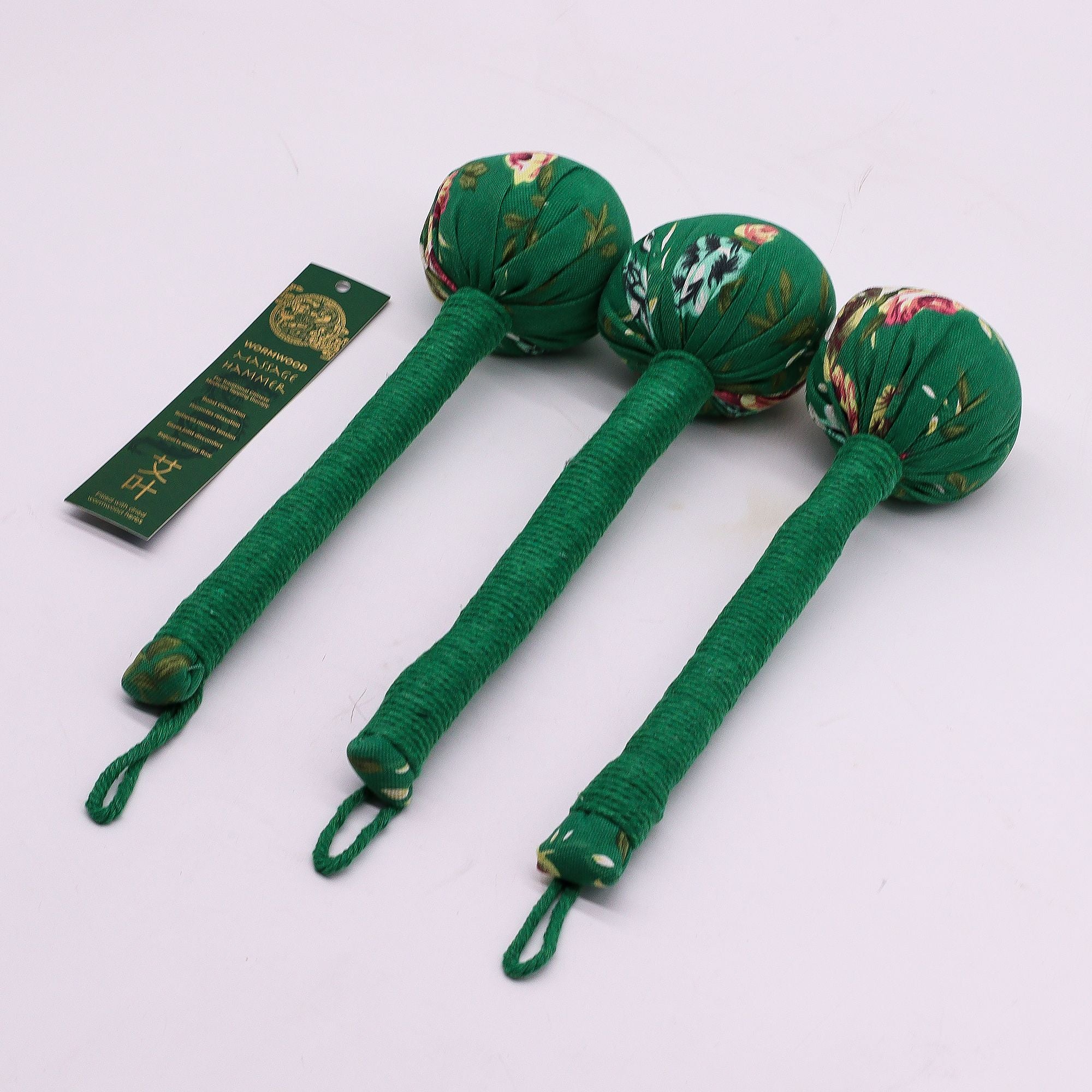 Green Wormwood Massage Hammer for Relaxation and Comfort Therapy