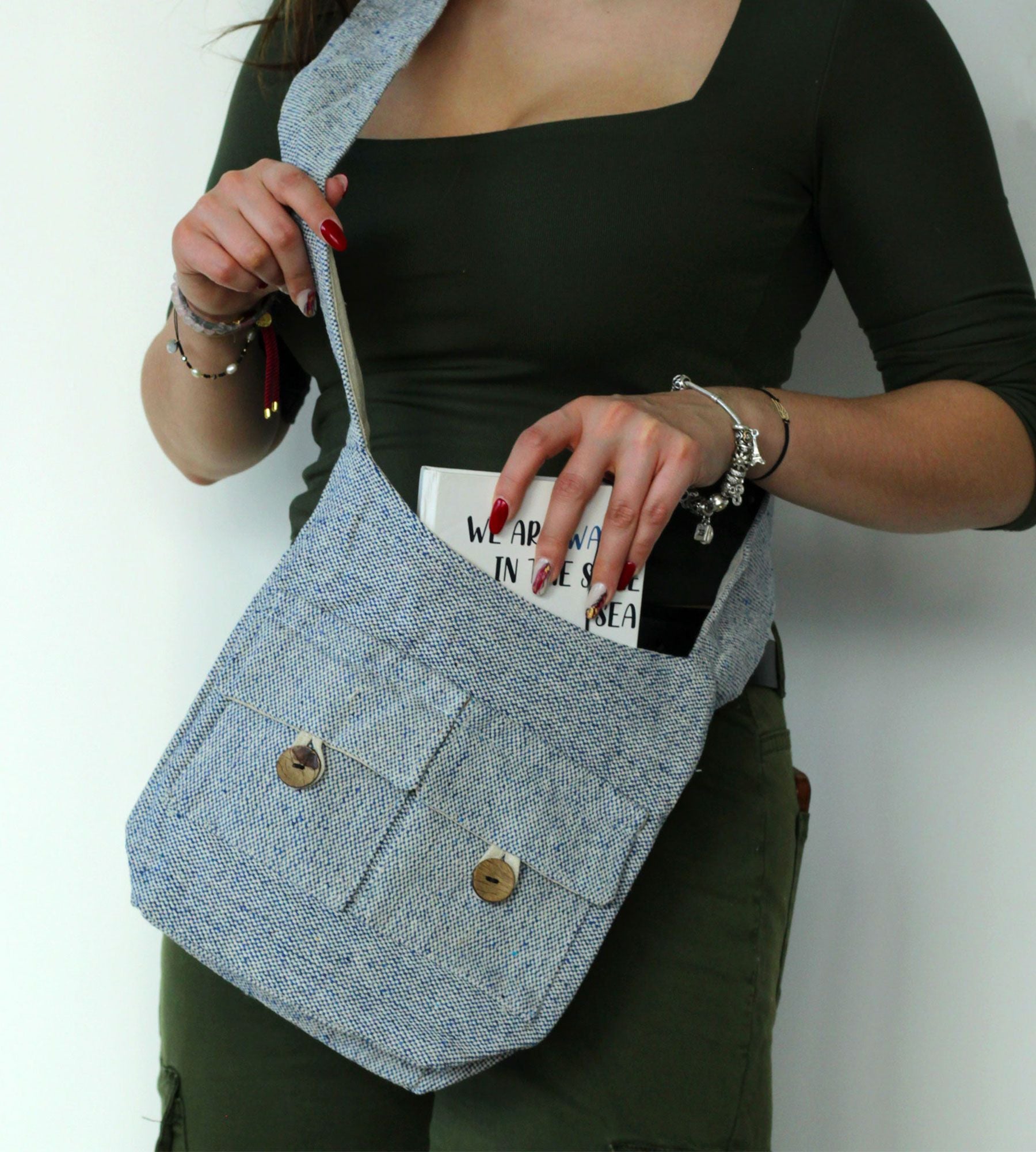 Natural Tones Two Pocket Bags in Soft Lavender for Daily Use