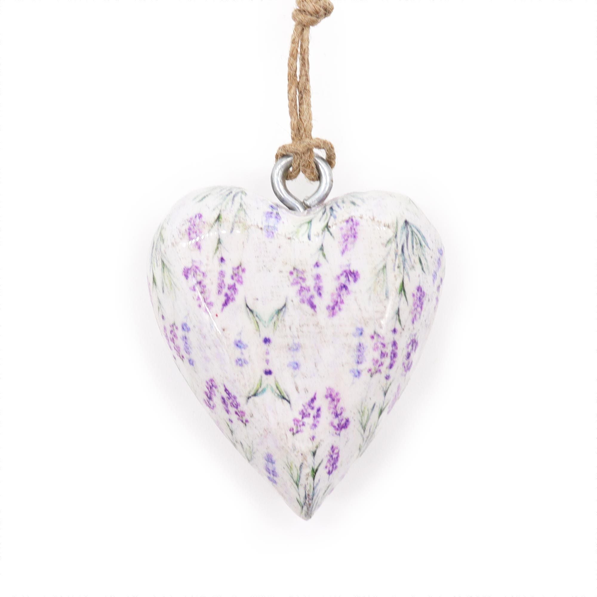 Large Lavender Decor Wood Heart for Home Styling and Gifts