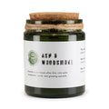 Greenman Woodwick Soy Candle Ash and Woodsmoke in Green Jar