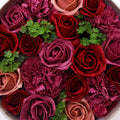 Round Box of Vintage Roses Soap Flowers for Elegant Gifting